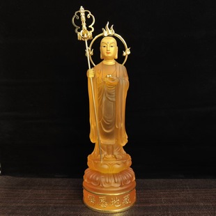 New Resin Water Glass Statue of Ksitigarbha Bodhisattva Religious Shrine Temple Worshiping Bodhisattva Buddha Statue Manufacturer Wholesale