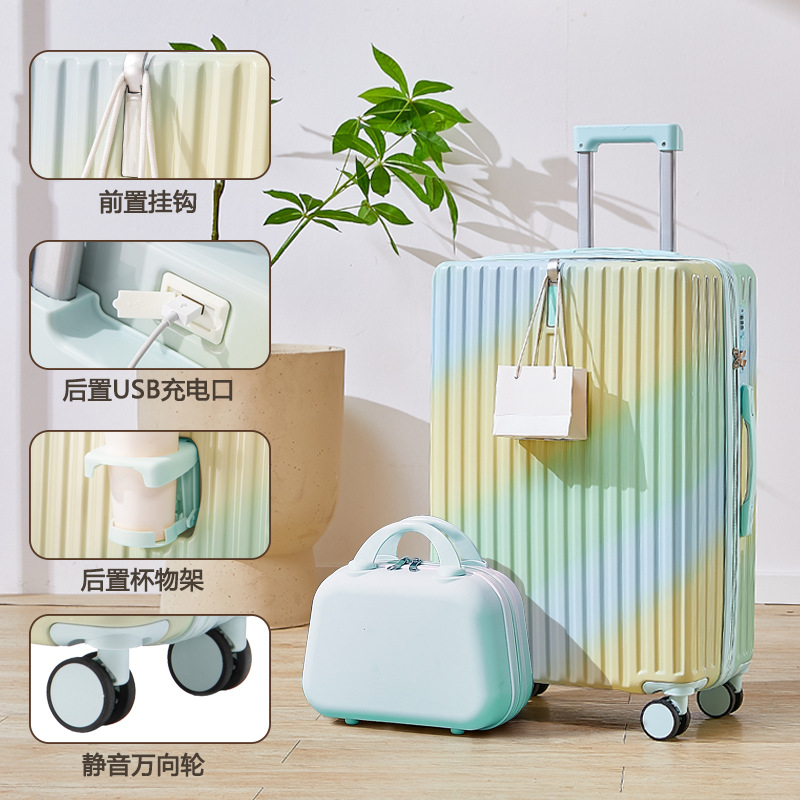 [Fábrica de selección estricta] pequeña maleta de color gradiente fresco estudiante japonesa de alto valor de cara nuevo 2025