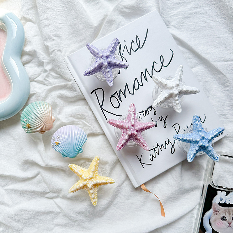 Universal Applicable Brands Mobile Phone Holder Classification Cute Starfish Shell Resin Universal Phone Cases