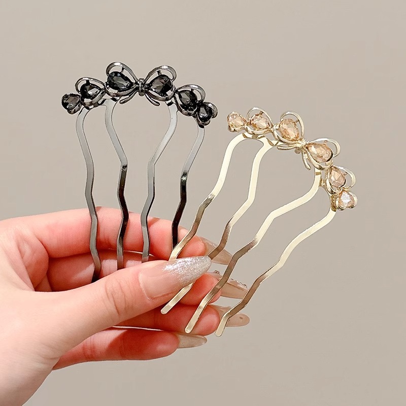 Ballhead Hair Fixed Art 2025 nuevo estilo de alto nivel de cuatro dientes pinzas de cabello pinzas de cabello estilo antiguo tocado