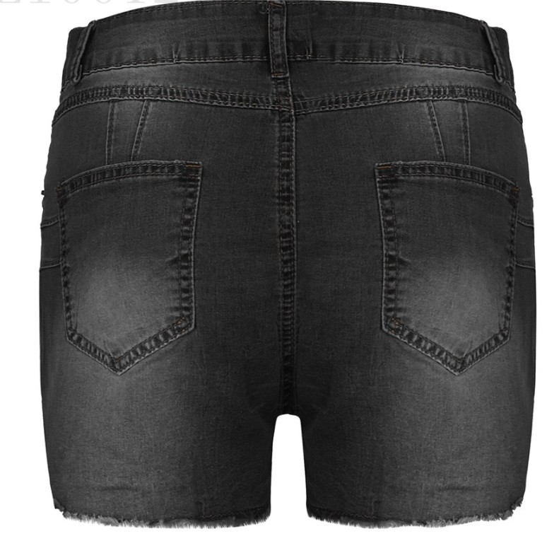 Femmes Du Quotidien Décontractée Vêtement De Rue Couleur Unie Shorts Lavé Jeans Shorts display picture 8