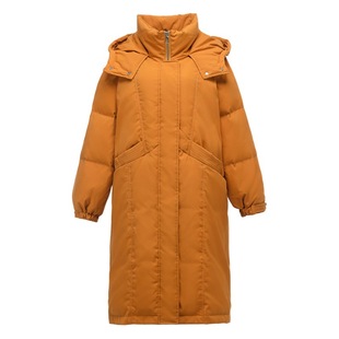 2023 new Korean Style Extra Large size women's clothing plus size fox fur collar long thickened down jacket 204