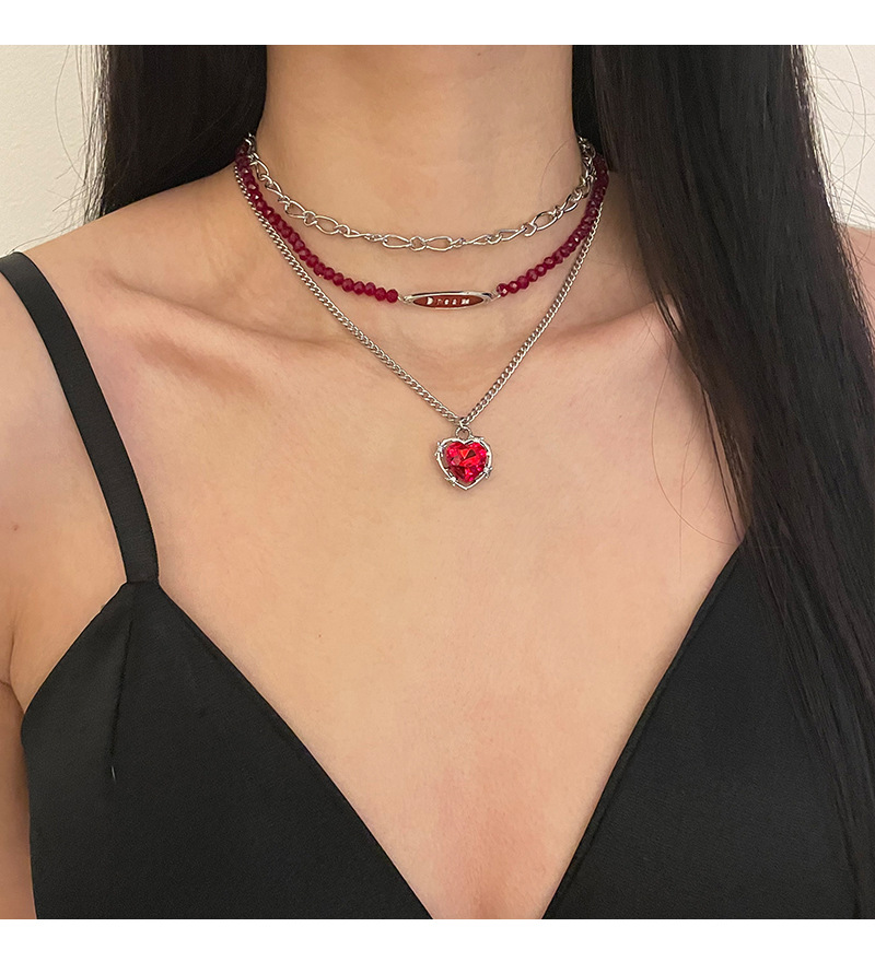 Women's Gender Vacation Classic Style Heart Shape Alloy Layered Necklaces Wholesale