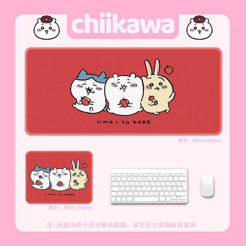 ジーカワマウスマットの大きいサイズの女の子のかわいい漫画の電気競争のゲームのノートパソコンのパッドのキーボードのテーブルのパッド|undefined