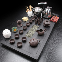 整套仿生木茶盘茶具套装全自动电器办公家用商务礼品紫砂功夫茶具