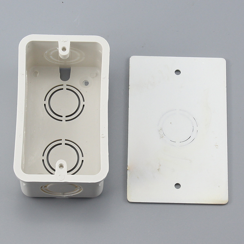 Caja inferior de polipropileno PP de estilo americano con forma integrada estándar estadounidense 4 * 4 / 4 * 2 caja de conexiones estándar octagonal americana con placa de cubierta image 3