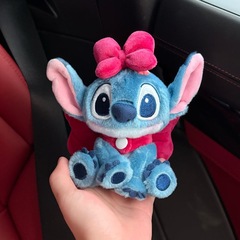 本物のリロとスティッチのリボンスティッチぬいぐるみバッグペンダントキーホルダー車のペンダントかわいいガールフレンドギフト