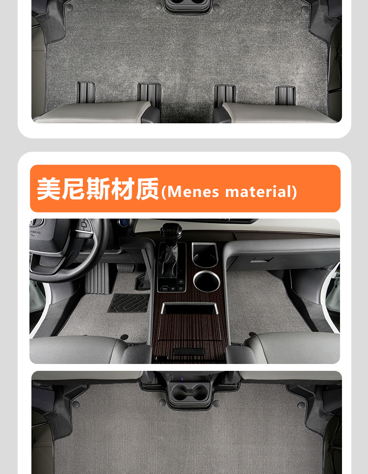 Suitable for Toyota Sienna Tpe Floor Mats, Seven-Seater Specific, Full Coverage, 21-25 Model Sienna Car Floor Mats