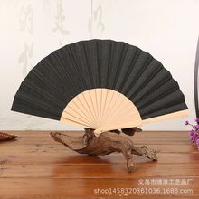 扇子批发平板西班牙折叠涤棉布涤纶布花色多木制工艺品广告女士扇