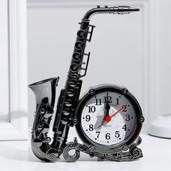 Factory Wholesale Supply Saxophone Alarm Clock Creative Home Student Dormitory Desktop Clock Ornament Desk Clock Table Clock