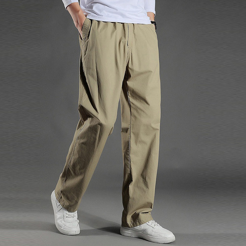 Workwear Pants for Men - Durable and Stain-Resistant Welding Safety Pants for Spring and Autumn - Loose Straight Leg, Large Size - Cross-Border Trade