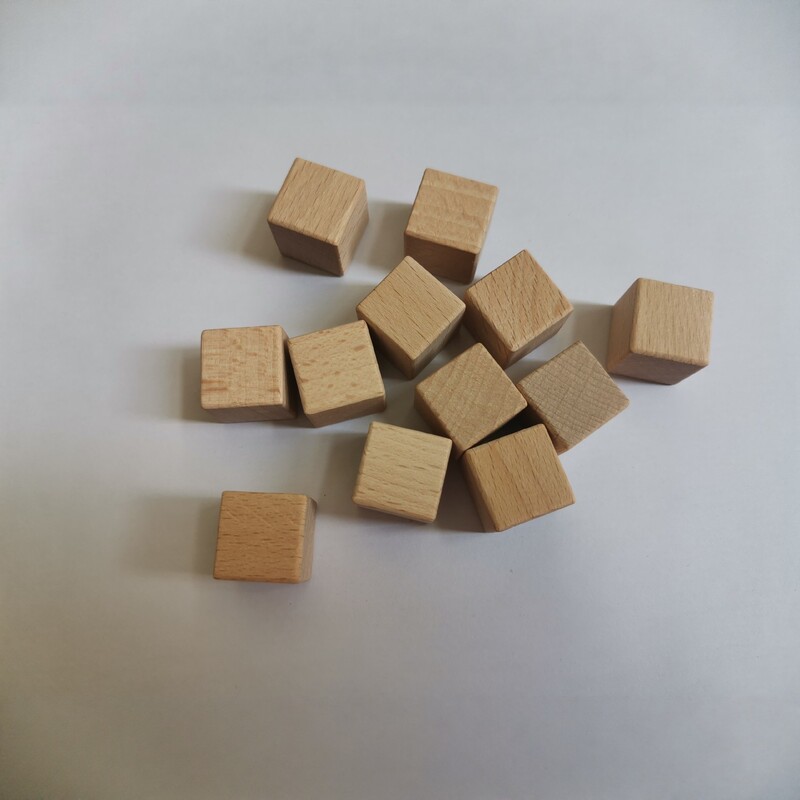 Factory Direct Sales of Ready-Made Beech Wood Square Blocks with Chamfered Corners, Unpainted Rounded Corner Building Blocks, Children's Educational Toys, DIY Teaching Aids Wholesale