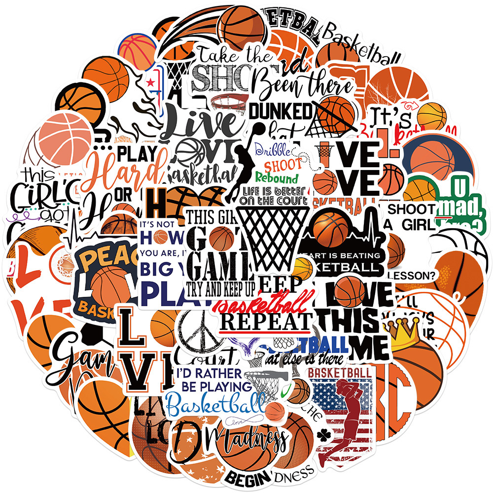 50 Piezas, Pegatinas Deportivas De Baloncesto, Cuaderno De Equipaje Decorativo Personalizado display picture 1