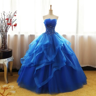 2024 New Style Tube-length Long Stage Solo Performance Dress Colored Yarn Host Art Test Studio Flower Dress