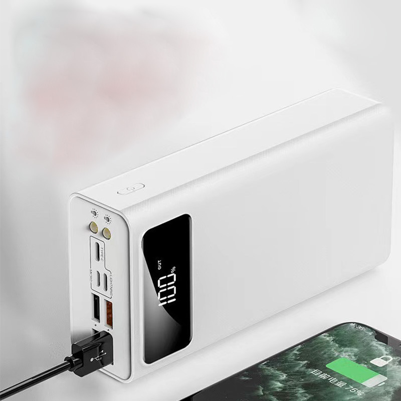 Viaje al aire libre viajar fuente de alimentación portátil 50000 mAh salida porosa con lámpara LED pantalla digital inteligente