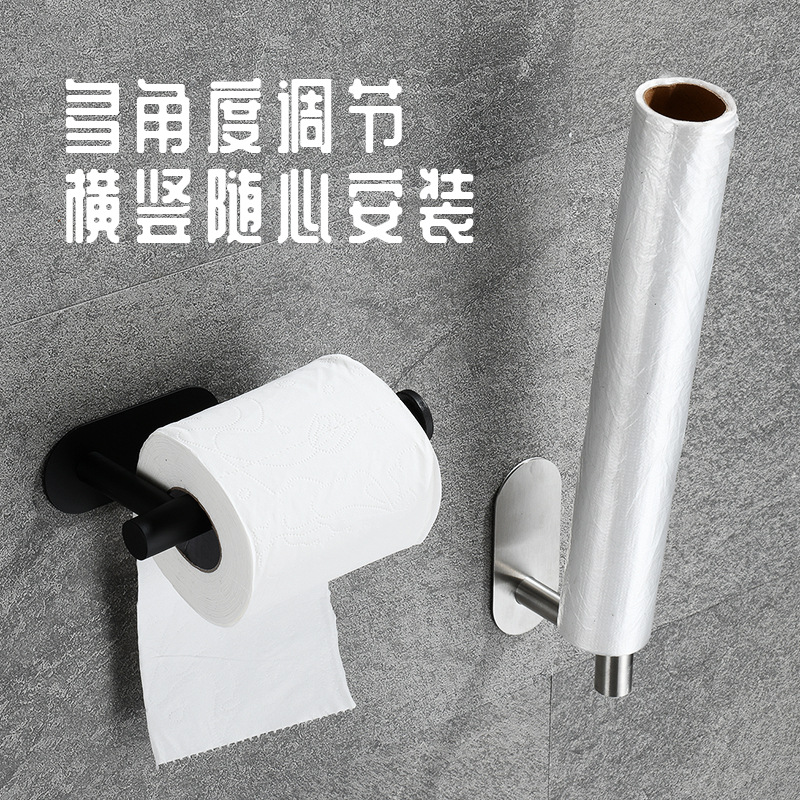 Transfronterizo 304 sostenedor de tejido de acero inoxidable traje de baño libre de perforación de hardware colgante toalla rack traje negro sola varilla