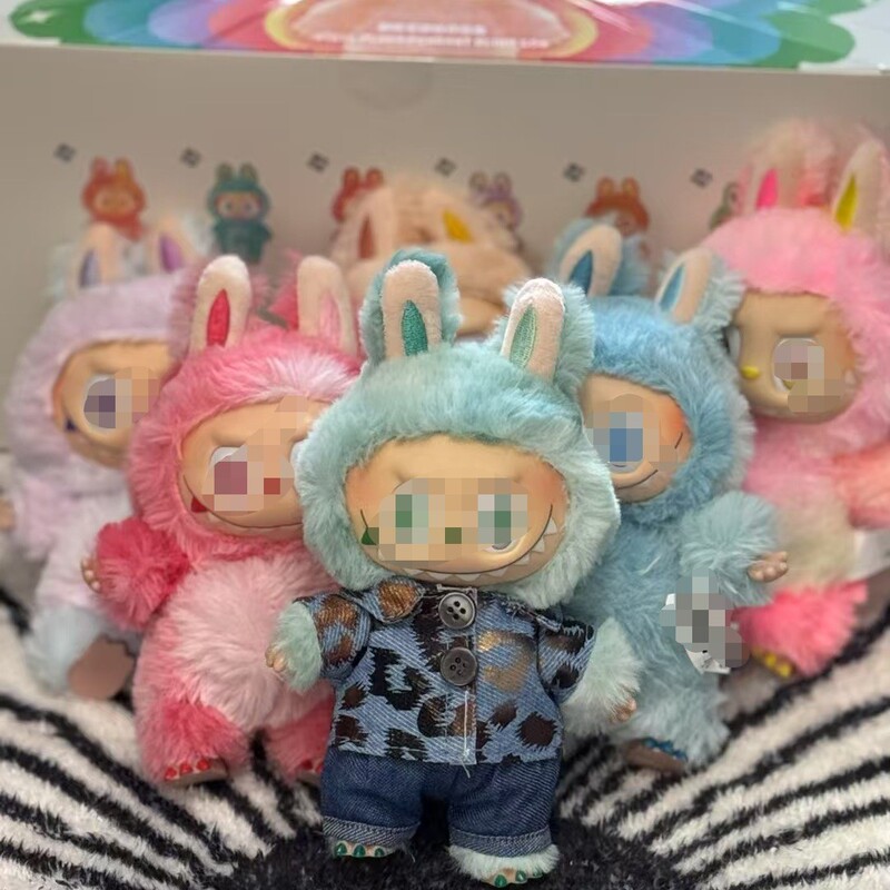 In-Stock Labubu Leopard Print Jeans Overalls Shirt Top Trendy Labubu Doll Outfit Matching In-Stock Labubu Leopard Print Jeans Overalls Shirt Top Trendy Labubu Doll Outfit Matching