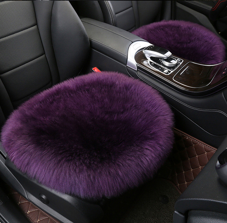 Car Winter Cushion Plush Cushion Three-piece Set Thickened Warm Fur Non-slip Integrated General Motors Cushion