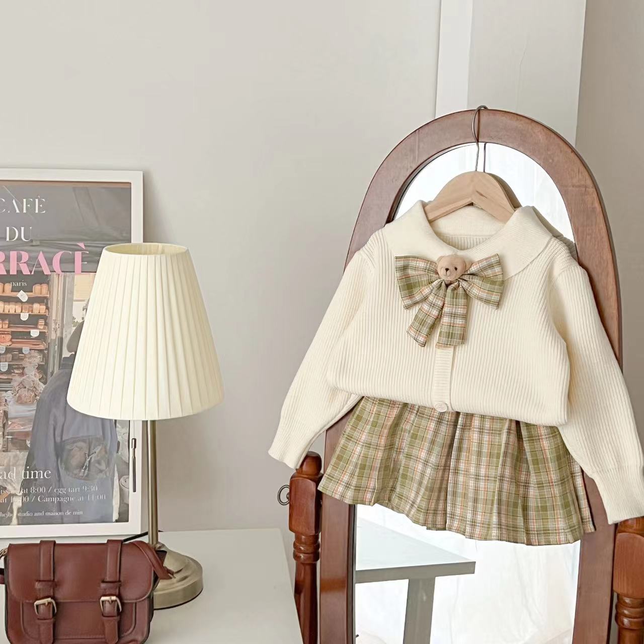 JINYONG Pullover 2023 Herbst Neue Prinzessin Kleid Zwei Stück Mädchen JK Set_voghion.com