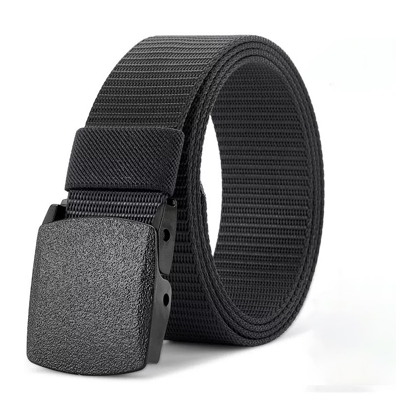 Minimalist Business Leather Belt For Men Tactical Canvas Belt_voghion.com