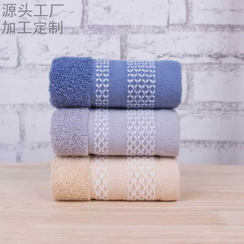 厂家直销纯棉加厚断档方巾家用擦嘴巾素色吸水中巾礼品logo批发