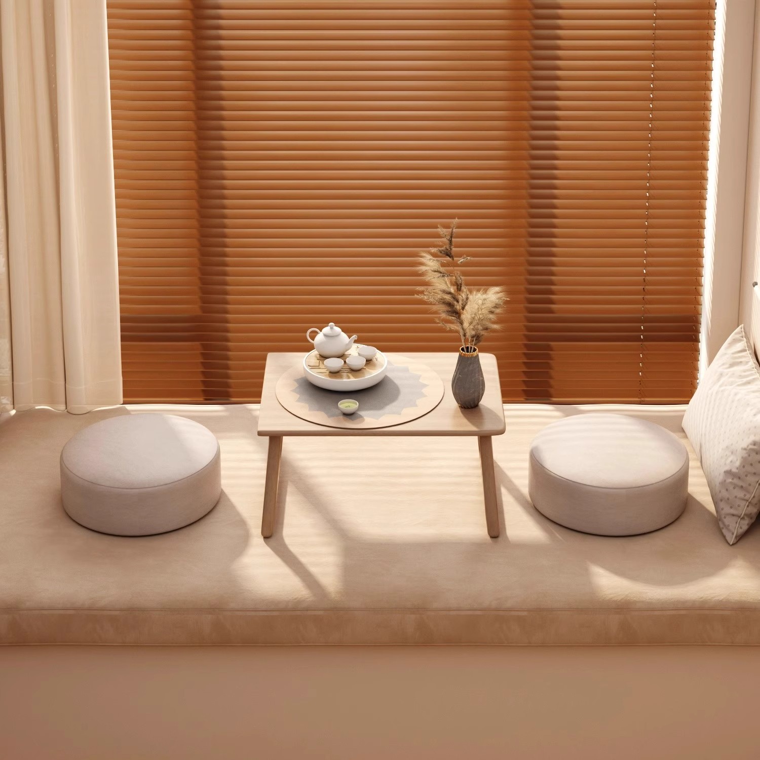 Taburete pequeño grueso, taburete de sala de estar, taburetes bajos para el hogar, muelle de asiento suave, asiento de tatami japonés, taburete de ventana, taburete