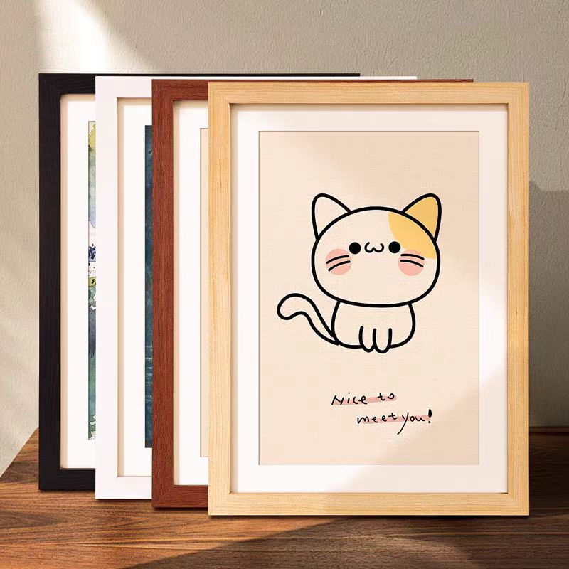 Simple Wooden Wall-Mounted Picture Frame Large Size A4A3 Living Room Framing Picture Frame 781016inch Puzzle Frame Simple Modern