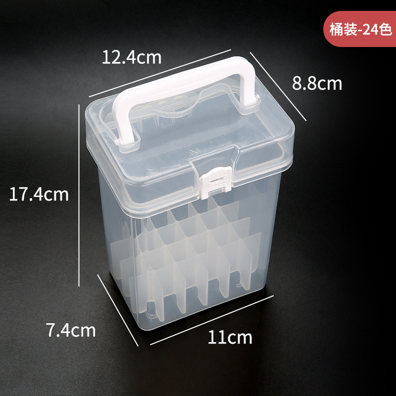 Caja de marcador del fabricante caja de pluma de plástico compartimiento caja de presentación titular de la pluma caja de almacenamiento caja de papelería de plástico al por mayor