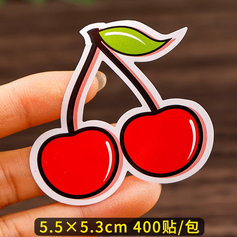 초콜릿색 체리/체리 2개 [스티커 400개]