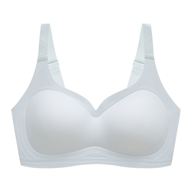 2024 nuevo producto de alta calidad sin marca ropa interior delgada gran pecho pequeño ajuste anti-caída sin anillo de acero sujetador