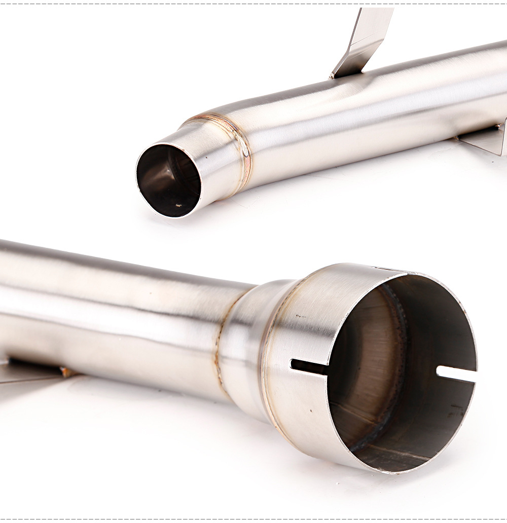 Suitable for Suzuki Gsx S1000 Modified Middle Exhaust Stainless Steel Drum Removal Straight-Through Exhaust Pipe