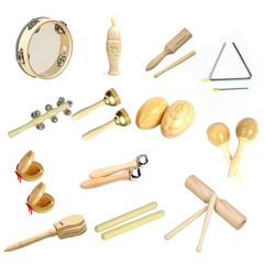 Kindergarten log Orff percussion set children's toy bell soundboard sand hammer hand drum double ring tube