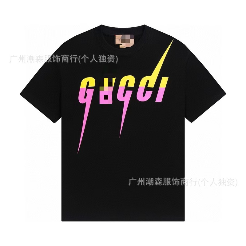 G家爆款T恤高版本纯棉短袖印花男女同款潮牌天花板外贸宽松半袖潮|undefined