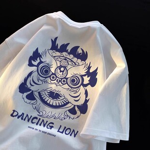 Overseas Order Surplus Goods ~ Cut Label Withdrawal Foreign Trade National Trend Pure Cotton Printed Short-Sleeve T-Shirt Unisex Ins Versatile Top