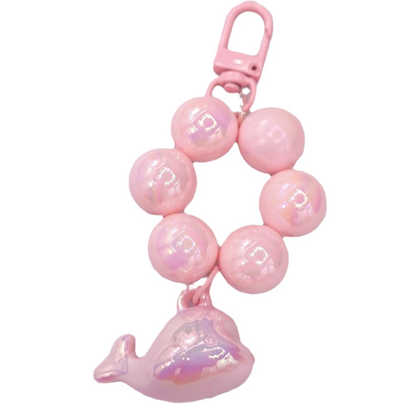 Dibujos Animados lindo tridimensional delfín moldeado colgante clave electrochapado Zhejiang colorido escuela teléfono caso joyería adornos coreano