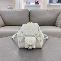 2025早春新作Caroリュックサック高級感羊皮菱格小香風軽豪華手提げ大容量リュックサック