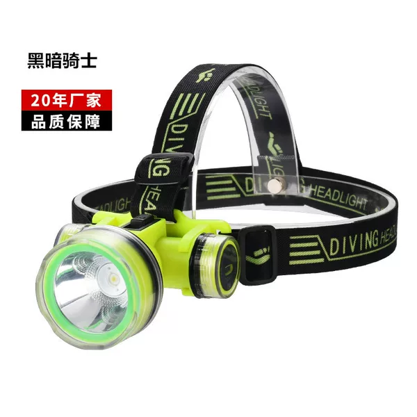 Cross-Border Strong Light Long-Range Diving Headlight Long-Lasting Head-Mounted Headlight Ipx8 Waterproof USB Charging
