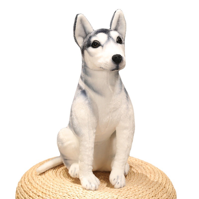 Simulación muñeca Husky Erha juguete fotografía decoración perro almohada chica Regalo de Cumpleaños almohada
