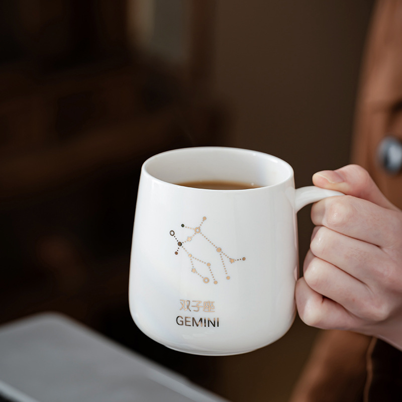 星座陶瓷杯 促销小礼品 创意陶瓷咖啡杯 实用杯子 马克杯logo