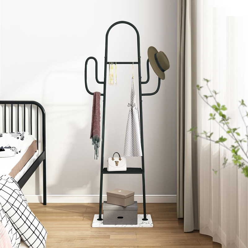Perchero de lujo ligero nórdico, perchero multifuncional para el hogar de piso, perchero de cactus creativo, perchero de sala de estar