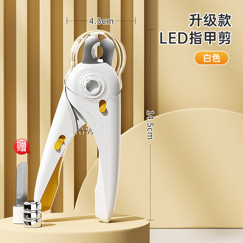 Cortador de uñas para mascotas y pinza de uñas con lámpara