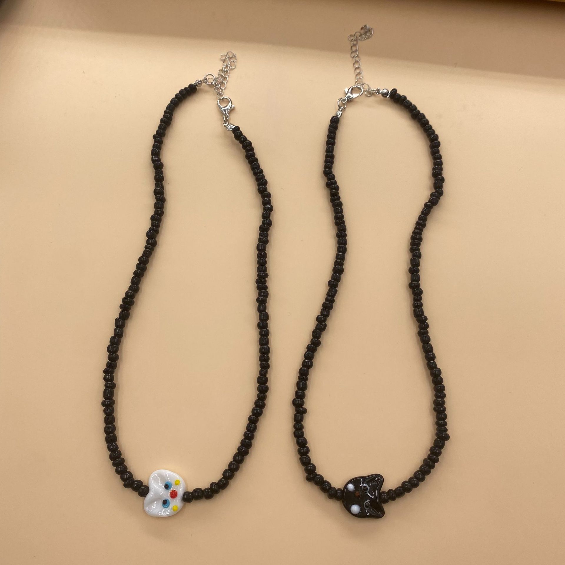 1 Piece Simple Style Cat Seed Bead Beaded Womenu0027S Necklace