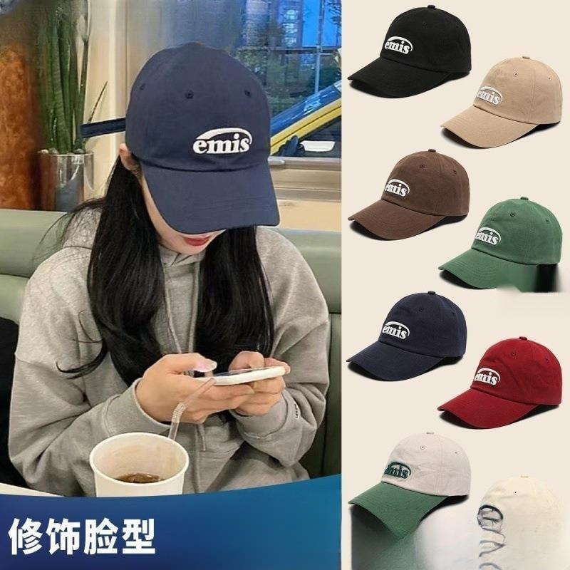emis帽子女新款高版本棒球帽韩国ins潮牌绿色软顶显脸小鸭舌包邮