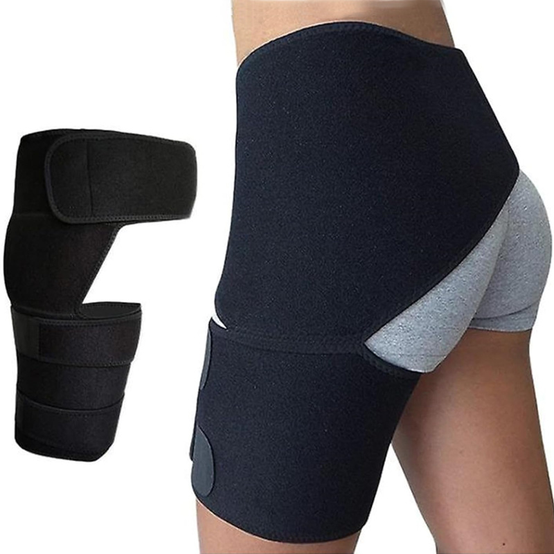 Soporte para Muslo e Ingle de Neopreno con Compresión Elástica para Fitness y Ciclismo