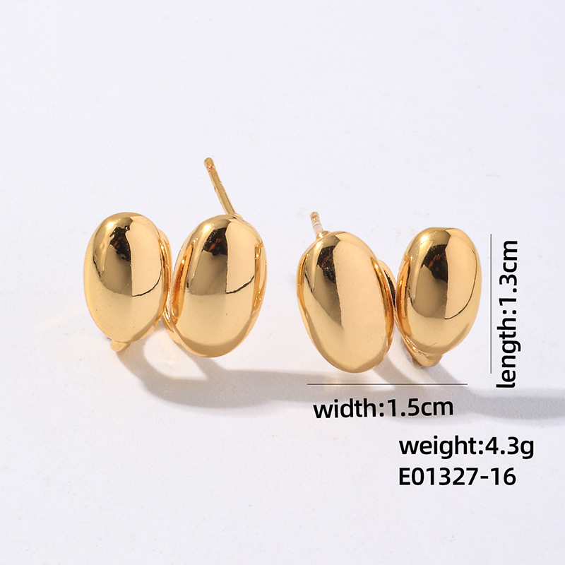 1 Pair Simple Style Geometric Plating Stainless Steel Hoop Earrings Drop Earrings display picture 23