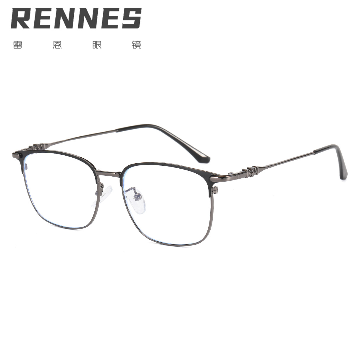 2021 nuevas mujeres anti-radiación anti-Blue ray gafas de computadora hombres de moda sin grado gafas lisas pueden equiparse con miopía 9306