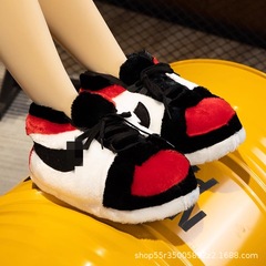 国境を越えたネット赤のいたずらaj1綿スリッパはココナツ綿靴パンの太った靴防水保温家庭の冬を責める