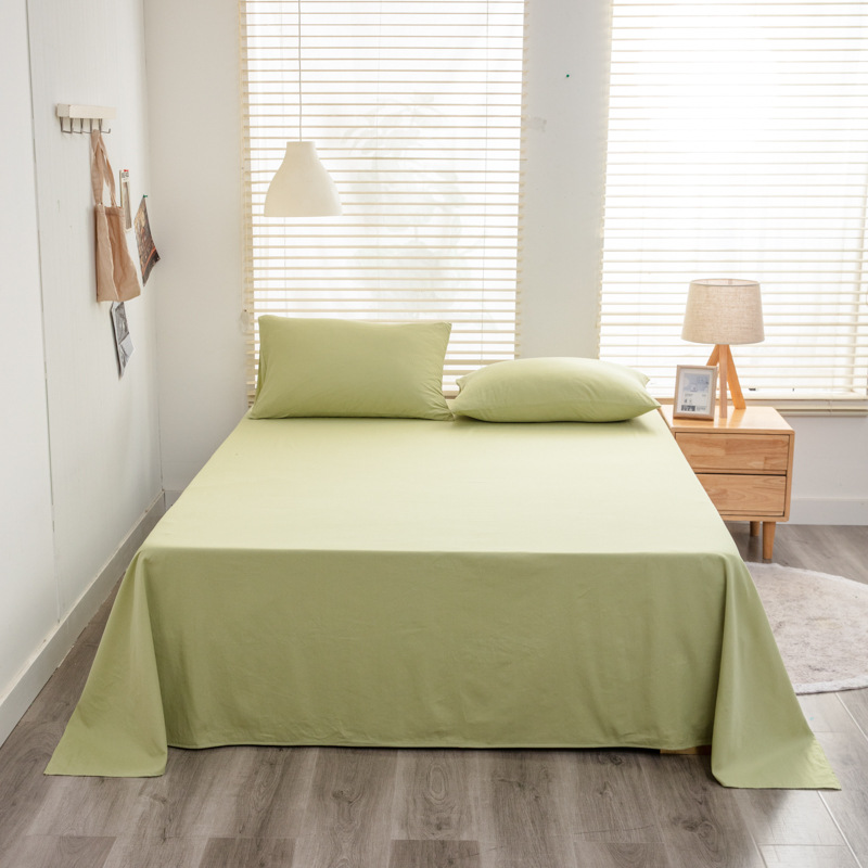 Inswind sábanas de color sólido de algodón 40 dormir desnudo cuatro estaciones algodón universal twill una sola pieza se puede personalizar lavado
