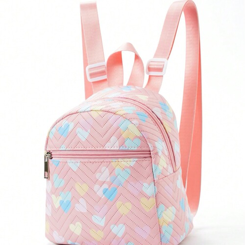 Bestselling Women's Rainbow Multi-Color PU Quilted Mini Backpack Fashion Casual High-End Bag