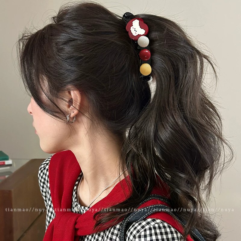 79# red apple puppy banana clip - 10cm
